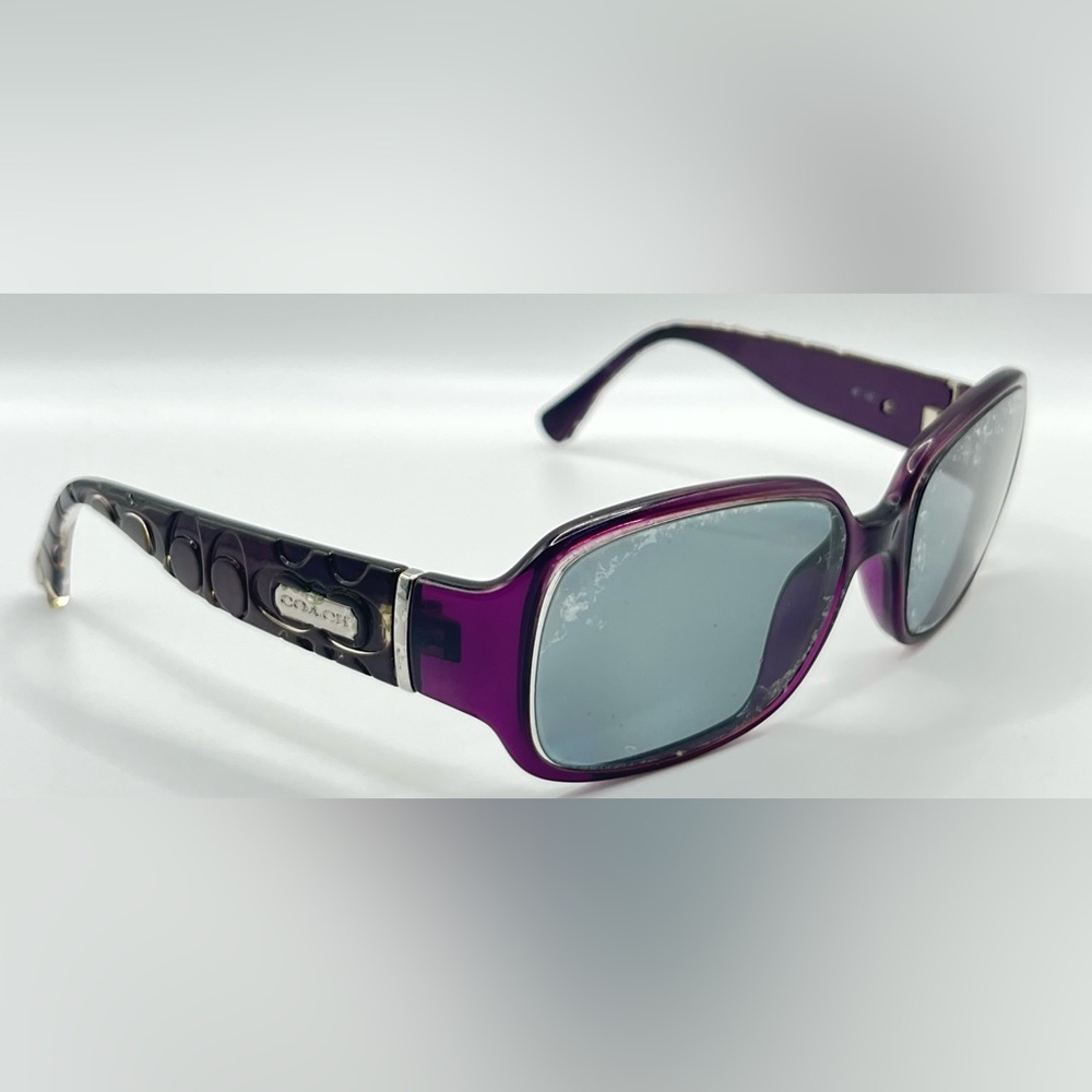 Coach S3011 Purple Oval Sunglasses And Case